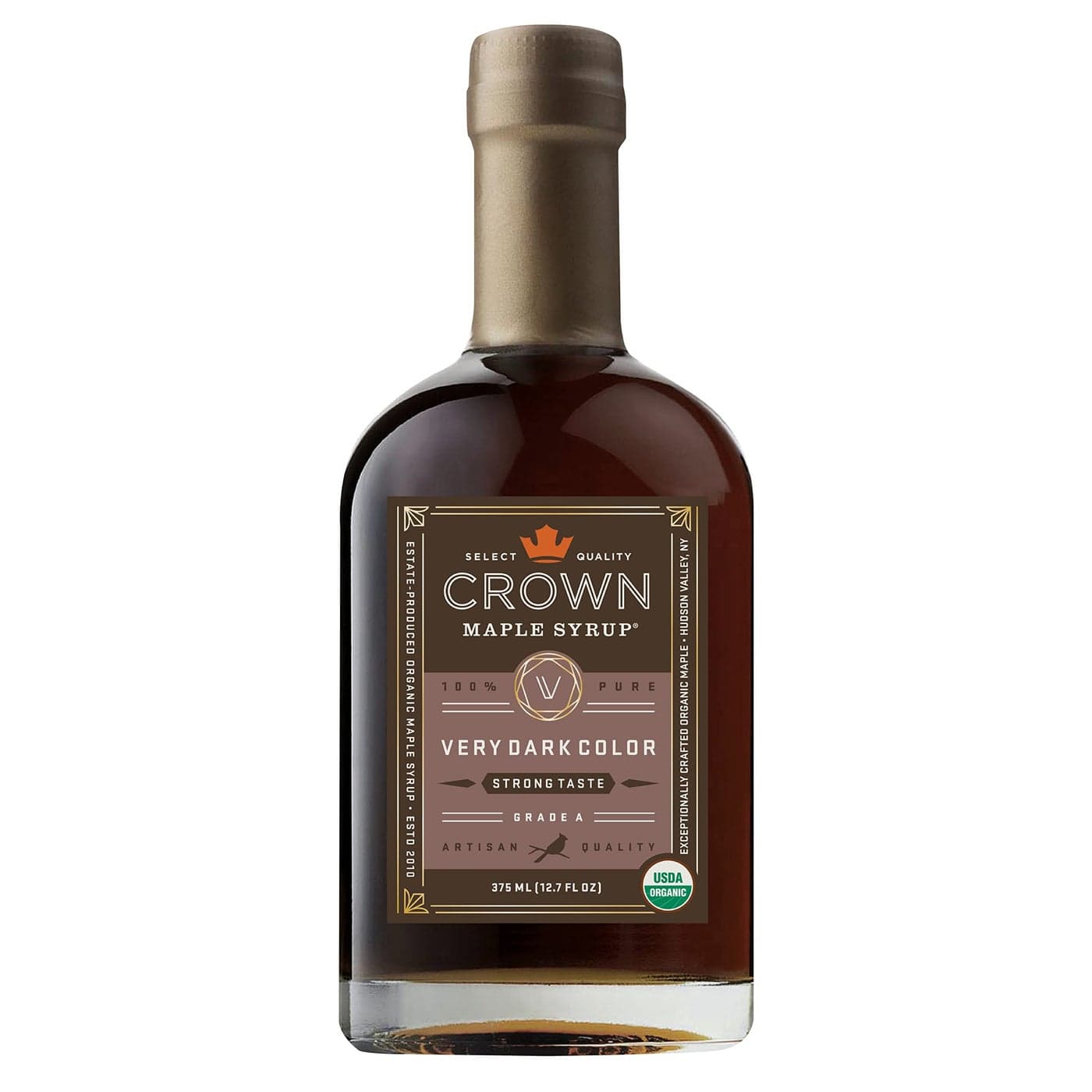 Crown Maple Very Dark Color Strong Taste Certified Organic Maple Syrup 127 Fl Oz Pancakes Basting Glazes Sauces Mustards