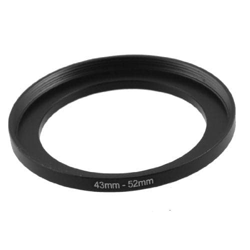 uxcell Metal Step Up Filter Ring Adapter, 43mm to 52mm Step-Up Adapter Ring Filters for Camera Lenses Hood, Aluminum Male 43mm to Female 52mm Camera Stepping Rings, Black
