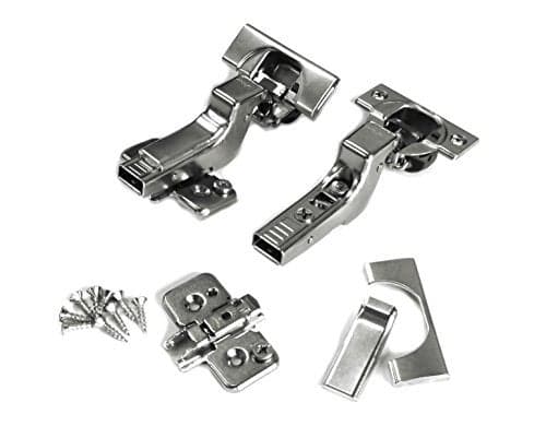 Blum Clip top BLUMOTION Soft Close Hinges 110 Degree Self Closing Frameless with Mounting Plates and Hinge Cover Plates Inset 2 Pack 1 Pair