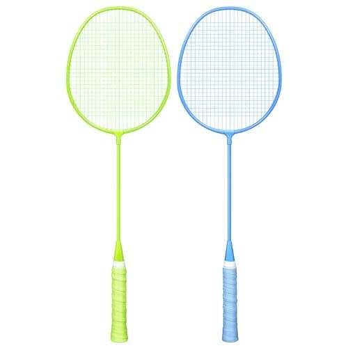 AboveGenius Badminton Rackets Set of 2, Lightweight Badminton Set for Outdoor Backyard Games, Portable Racquet for Family Beginners Adults and Teens