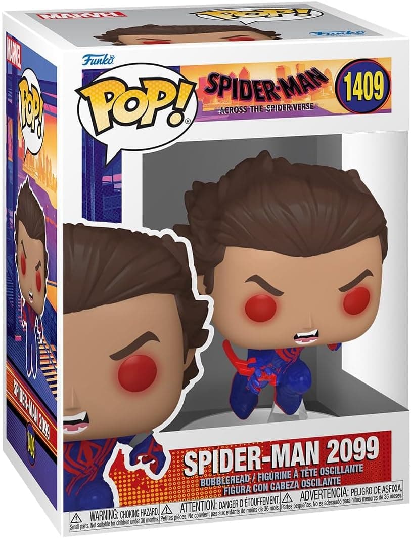 Funko POP Marvel SpiderMan Across The SpiderVerse SpiderMan 2099 Unmasked Collectable Vinyl Figure Gift Idea Official Merchandise for Kids Adults Movies Fans