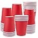 Fedmut 8oz 50 Pack Disposable Paper Cups Red Disposable Paper Coffee Cups for Home Picnic Party Hot and Cold Drinking Red
