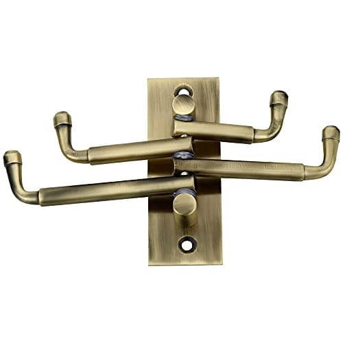 FAST CH7 Stainless Steel Metal 4 Movable Pin Hook, Wall & Door Hanging Hooks are Used to Hang Towel & Clothes for Bathroom, Home 1pcs (Brass Antique)