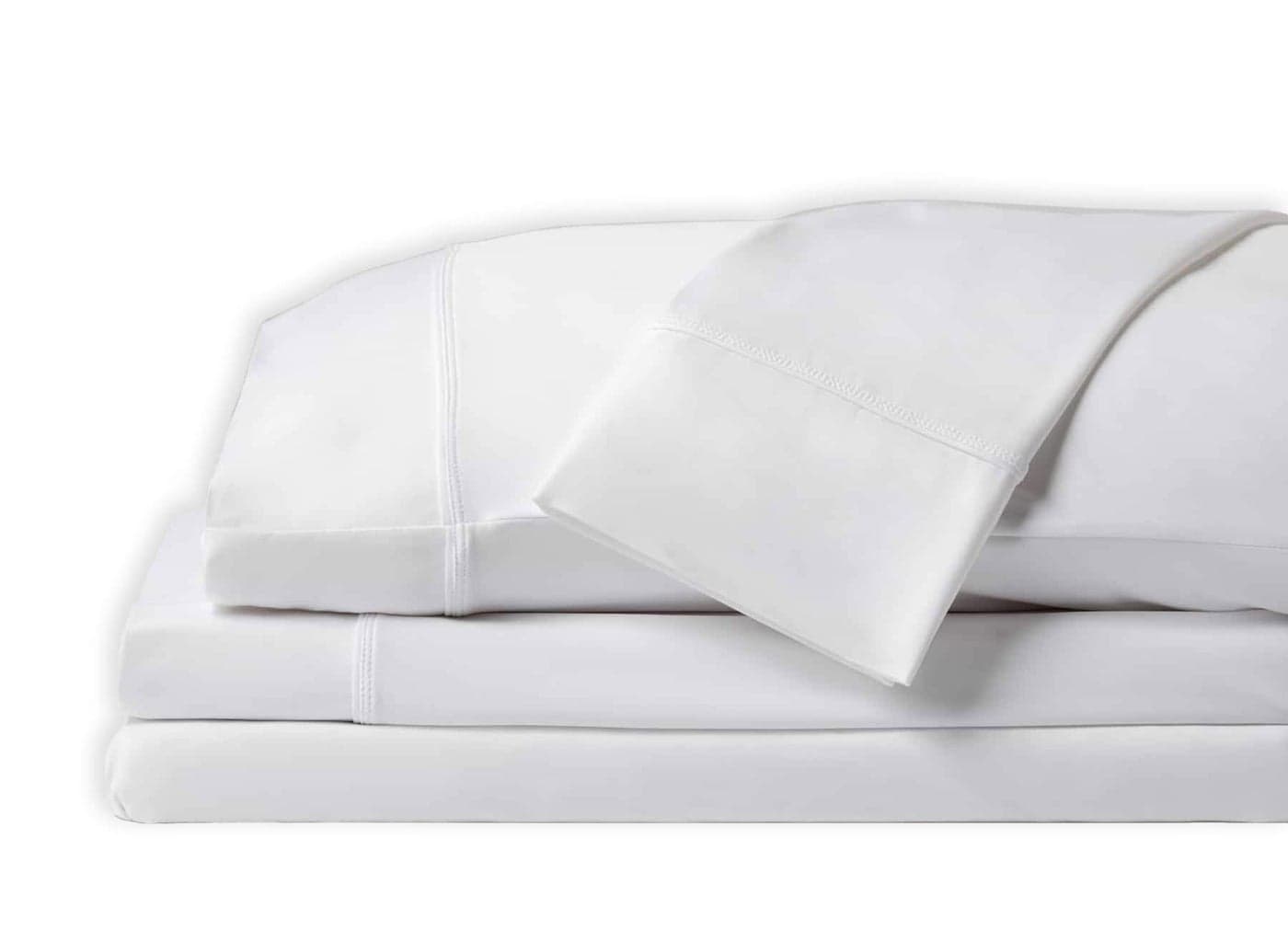 SHEEX Original Performance Sheet Set Cooling Bed Sheet with 1 Flat Sheet 1 Fitted Sheet and 2 Standard Pillowcases Queen Bright White