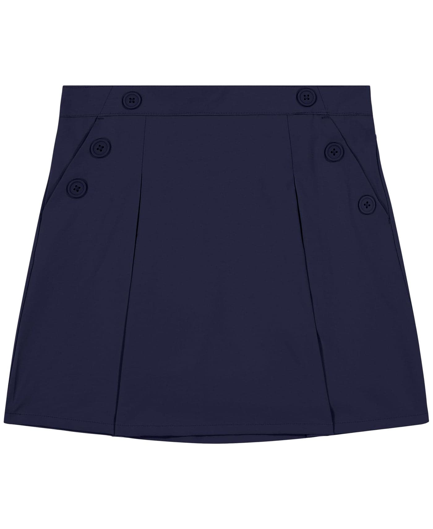 Nautica Girls School Uniform Pull-on with Undershorts, Poplin Style Button Pockets, Wrinkle & Fade Resistant Scooter Skirt, Navy, 6 US