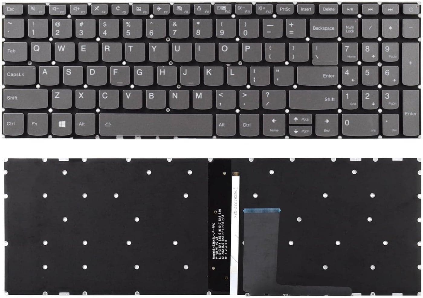 WeFly Laptop Keyboard Compatible for Lenovo ideaPad 320-15ABR 320-15IAP 320-15IKB 320-17IKB 320S-15ISK 320S-15IKB, 330-15IKB 330-17IKB L340-155IWL L340-17API,ideaPad S145-15IWL US Layout (Backlight)