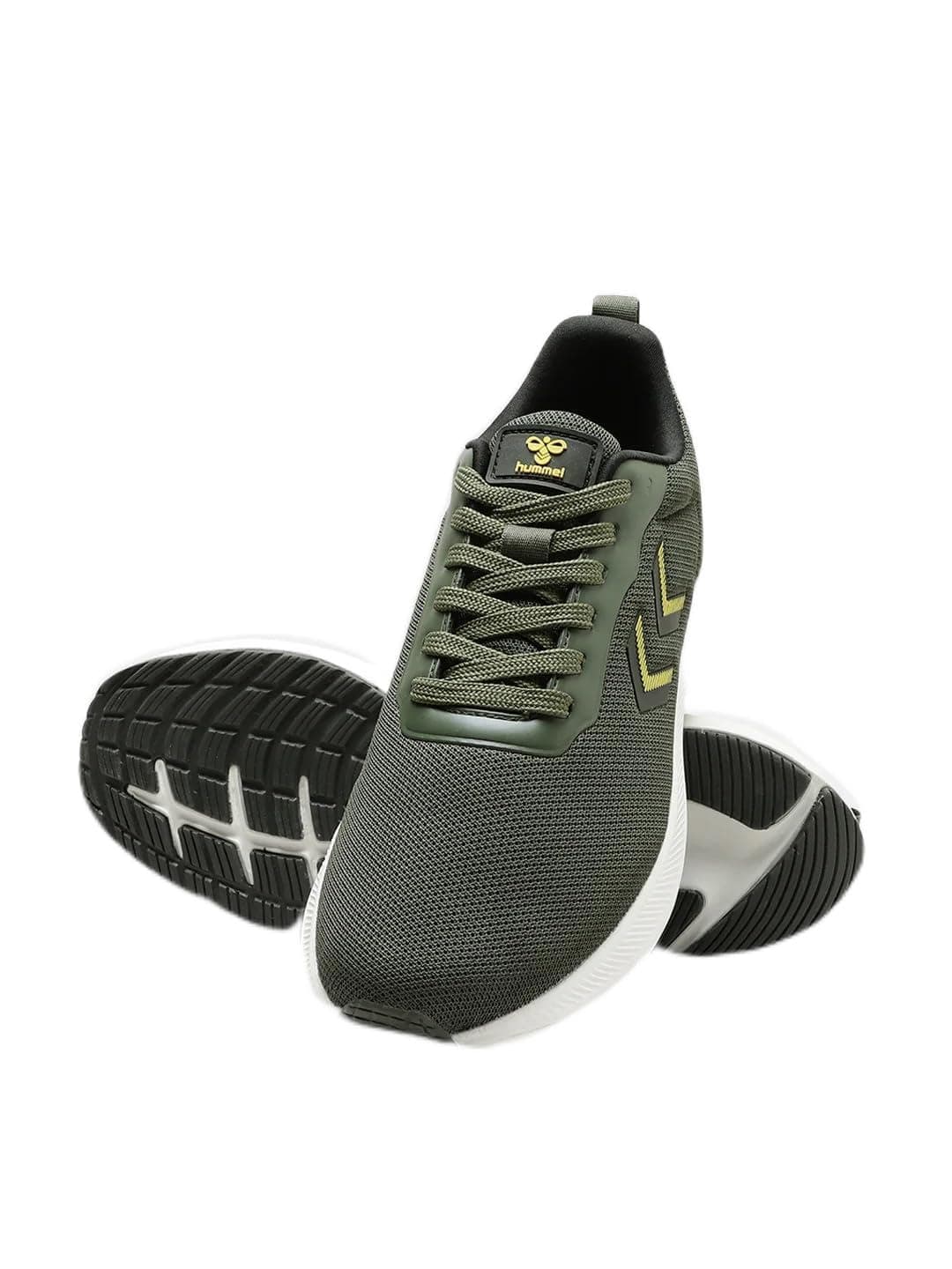 hummel Ultralite Lace Up Sports Shoes for Men with Lightweight TPR Sole Comfortable Breathable and Slip Resitant Ideal for Running Walking Gym Trekking Hiking Black