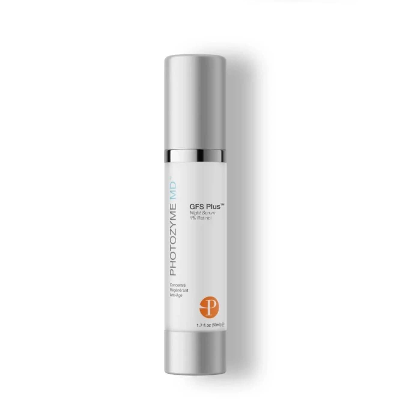 Photozyme DNA Repair Enzymes GFS Plus Facial Night Serum 1 Retinol for Aging Skin Beauty Skincare Treatment for Fine Lines Wrinkles Acne Scars UV Dark Spot Corrector Non Irritating 17