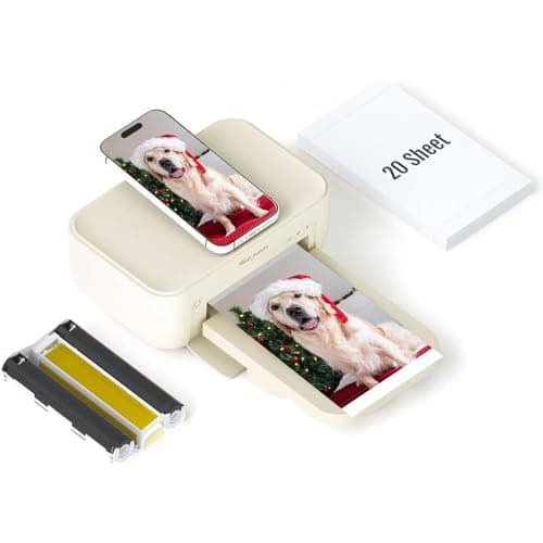 HPRT Photo Printer 4x6,+20 Sheets&1ribbon,Wi-Fi Wireless Instant Picture Printer for iPhone, Android, Smartphone, Thermal Dye-Sublimation, AR Video Printing,Portable Photo Printers for Home Use