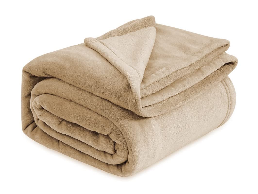 VAS COLLECTIONS Premium Plush Summer Double Bed Dohar/AC Blanket | 250 GSM Reversible Lightweight Cozy Soft for Bed, Sofa, Couch, Travel & Camping| 220x230 cm - Beige