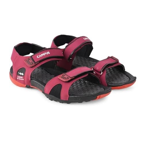 Campus Men's 2GC-18A FULL BLK/RUST Outdoor Sandals - 7UK/India 1 Pair