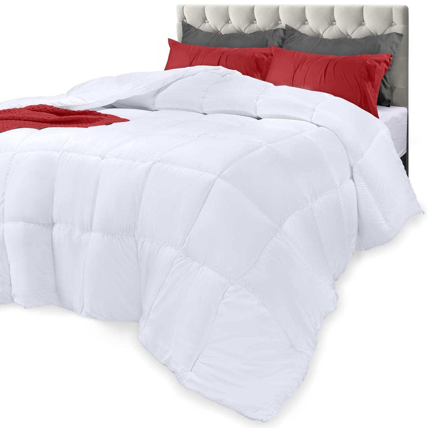 Utopia Bedding Down Alternative Comforter (Twin, White) - All Season Comforter - Plush Siliconized Fiberfill Duvet Insert - Box Stitched