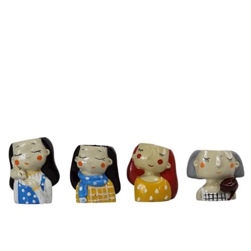 Wonderland ( Set of 4 Resin Succulent Combo Pot for Small Plants