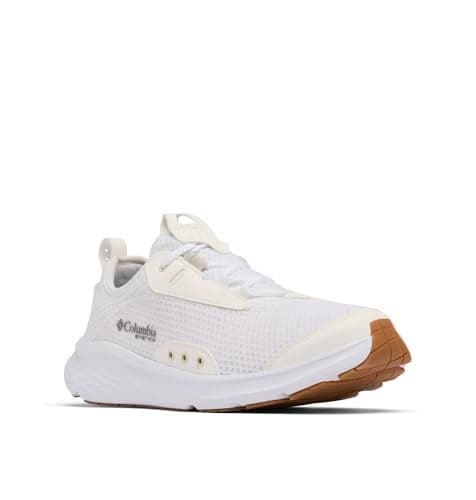 Columbia Mens PFG Castback Non Slip Boat Shoe, White/Stone, 11