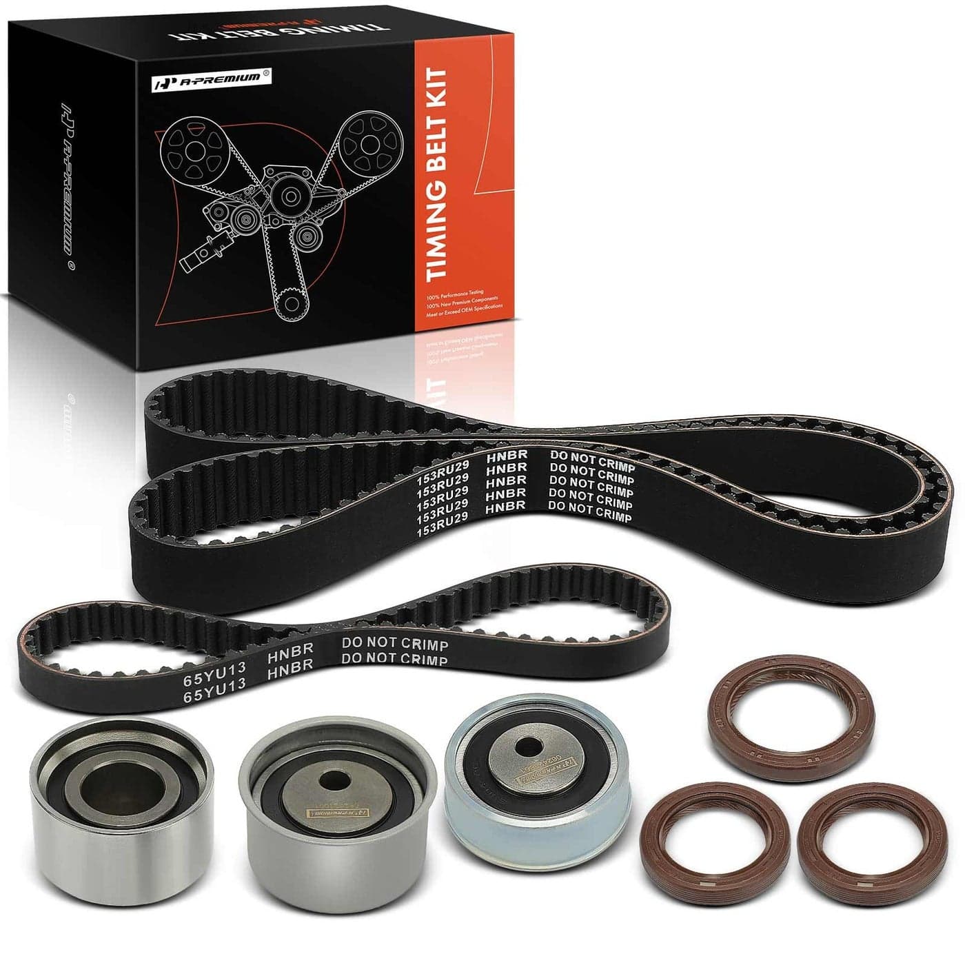 APremium Engine Timing Belt Kit Compatible with Mitsubishi Lancer 20032005 Eclipse 19951999 Eagle Talon 19961998 Turbocharged GAS 20L