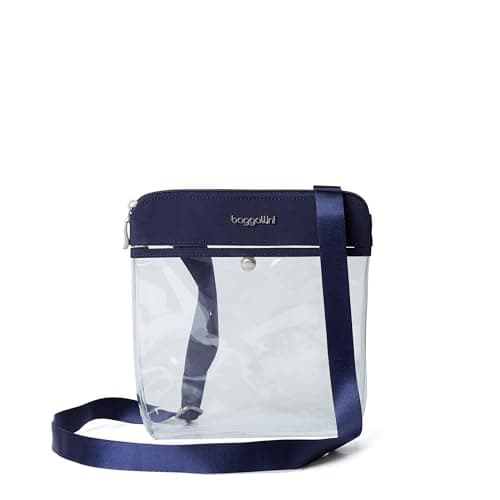 Baggallini womens Stadium Clear Pocket Crossbody, dark blue, One Size