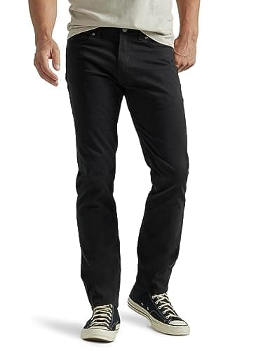 Lee Men's Extreme Motion Slim Straight Jean Black 29W x 30L