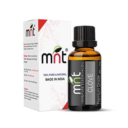 MNT Clove Essential Oil - 100% Pure & Natural Therapeutic Grade Oil for Toothache, Hair and Skin (30ML)