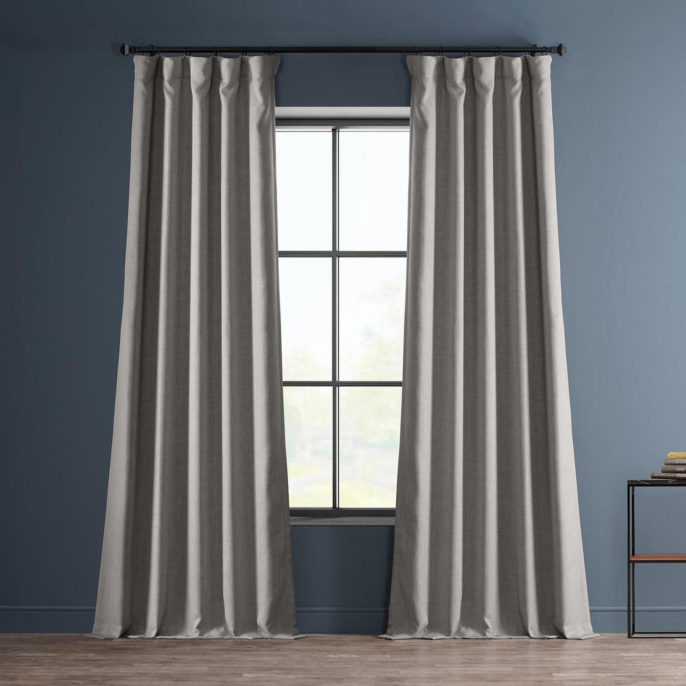 HPD Half Price Drapes Faux Linen Curtains for Living Room 1 Panel 50W X 108L Textured Room Darkening Curtains for Bedroom 108 Inches Long Drapes for Home Decor Clay