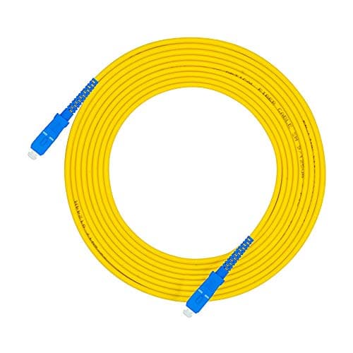 Jeirdus 20Meters 65ft SC to SC Fiber Optic Cable Jumper Optical Patch Cord Simplex Single-Mode 9/125 SC-SC