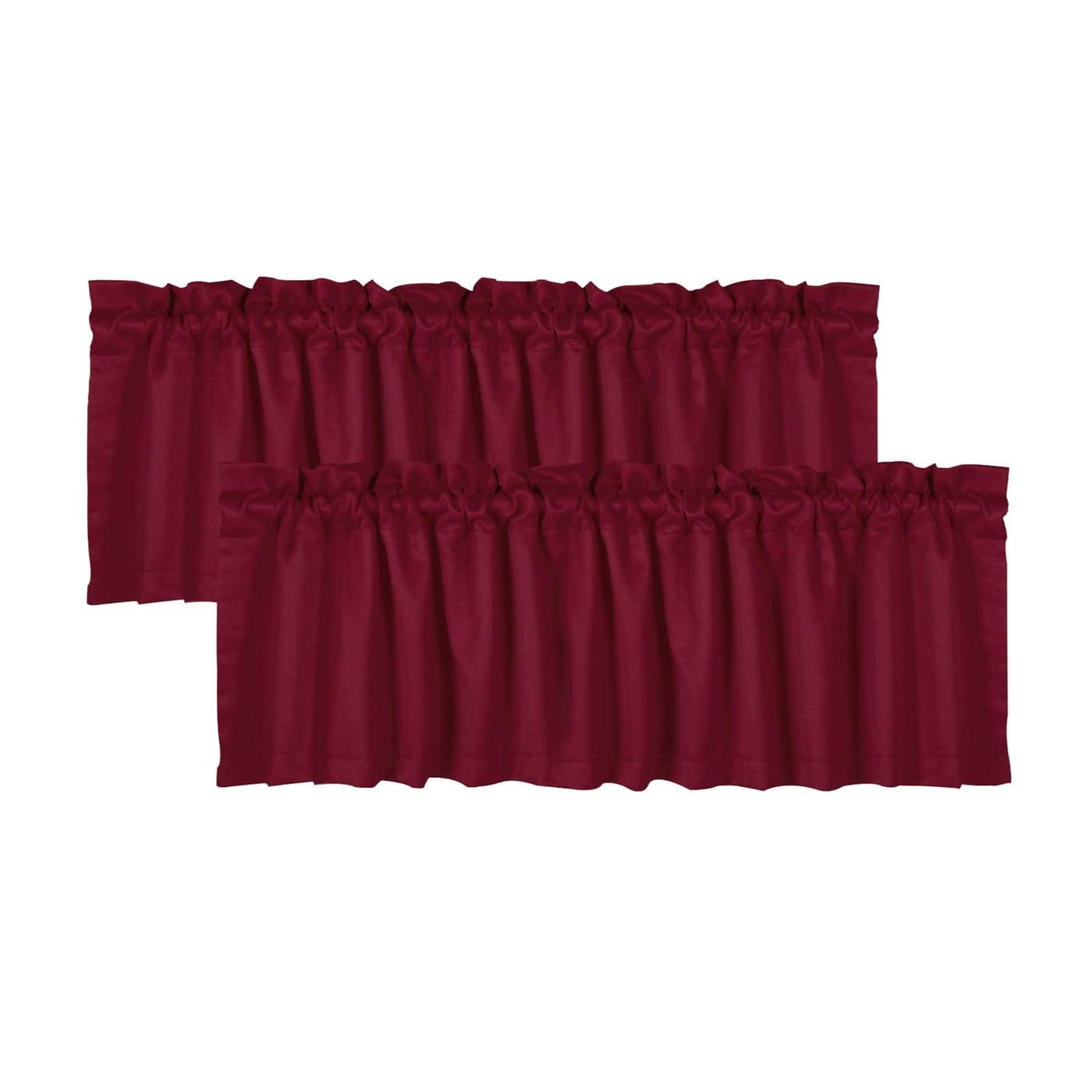 Athootita 2 Panels Curtain Valances for Windows52in x18in Blackout Window Treatment ValancesDecorative Valances with 19in Rod Pockets Christmas Home Dcor Window valancesBurgundy