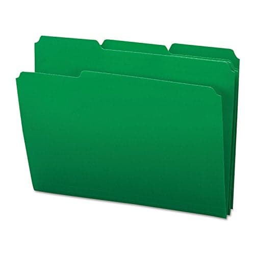 Smead Poly File Folder, 1/3-Cut Tab, Letter Size, Green, 24 per Box (10502)