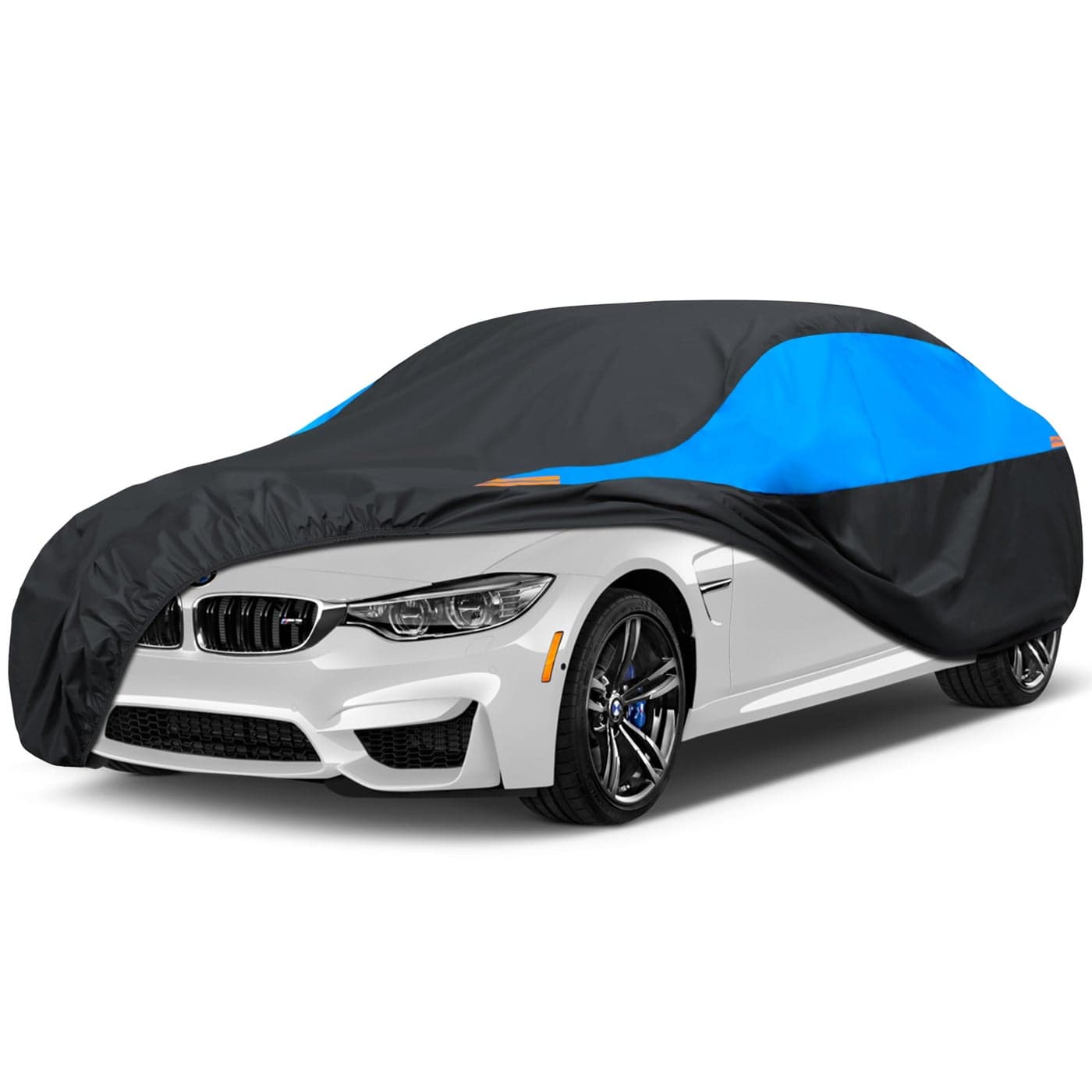MORNYRAY Waterproof Car Cover All Weather Snowproof UV Protection Windproof Outdoor Full car Cover Universal Fit for Sedan Blue A6Fit Sedan Length207216 inch