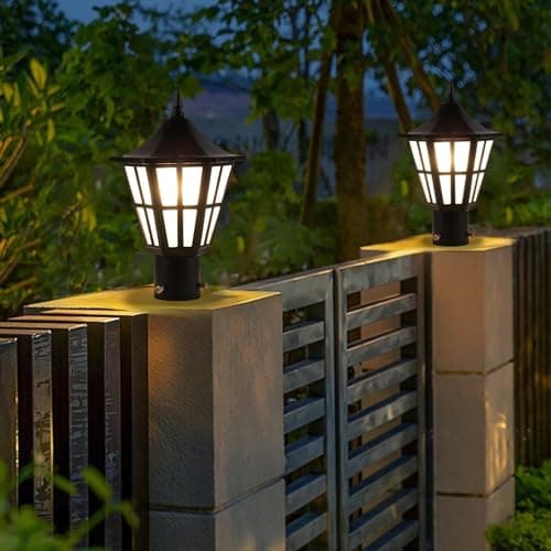 kinis Black and Clear Classic Hurricane Pole Lamp/Gate Light/Outdoor Lamp/Outdoor Light/Pillar Light at Entrance Outdoor Home, Office, Restaurant etc. (Pack of 2, Without Bulb)