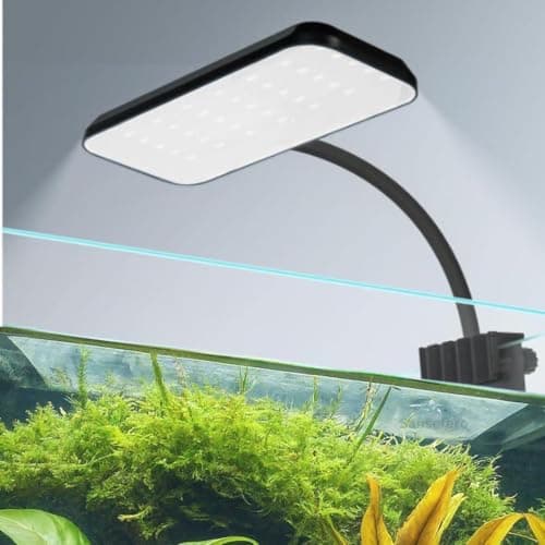 Premier Plants Clip On Full Spectrum Planted Aquarium LED Light for Fish Tank Aquatic Plant Landscape Grow Lighting with Flexible Head and 360 Degree (CF-02) 13w