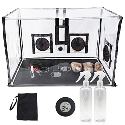 Large Still Air Box Mushroom Mycology Fume Hood Propagation StationsGrow Kit Mushroom Grow Bags Your Monotub Kit Mushroom Planting BagTent for Spores Horticulture Supplies (31.5 * 20.5 * 20.5inch)