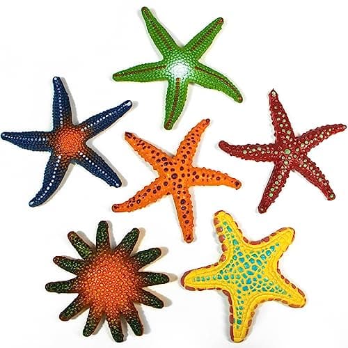Novelty Place 6 Pcs Diving Starfish Pool Toys for Kids Colorful Simulated Star Fish Sea Animals Underwater Dive Throw Toy Set Perfect for Summer Beach Games Pool Parties and Dive Training