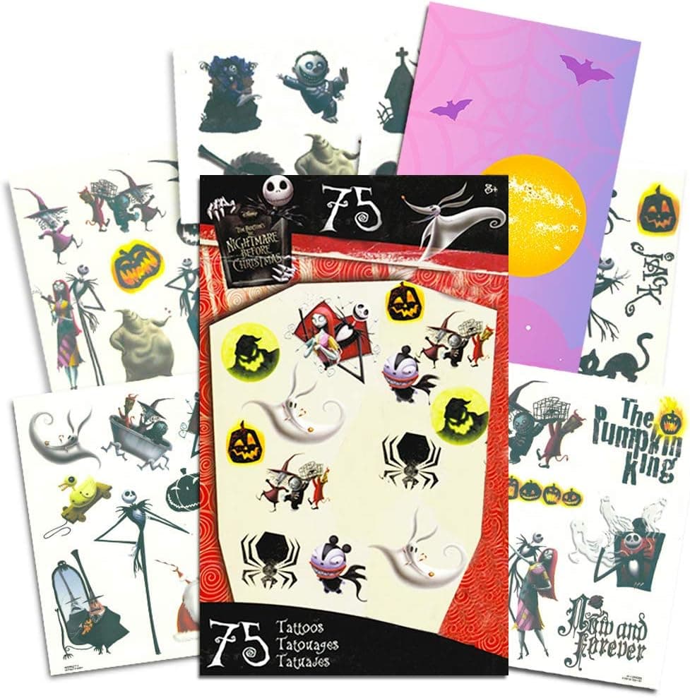 Nightmare Before Christmas Tattoos - 75 Temporary Tattoos ~ Jack Skellington, Sally, Oogie Boogie, and More!