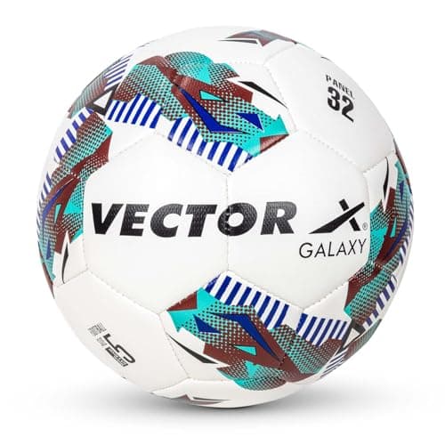 Vector X Galaxy TPU Machine Stitched Football | Training | Match | Sports | Playing | Practice | Indoor & Outdoor Ball | Durable & Water-Resistant Football for Practice (Green) Size : 5