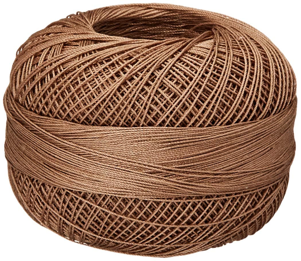 Handy Hands Lizbeth Egyptian Cotton Crochet Thread Tatting Thread and Knitting Lace Thread Lace Size 80 10 Grams 184 Yards HH80691 Mocha Brown Medium