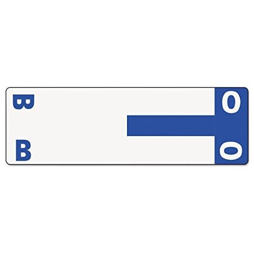 Smead AlphaZ NCC Color-Coded Label, B&O, Label Sheet, Dark Blue, 100 per Pack (67153)