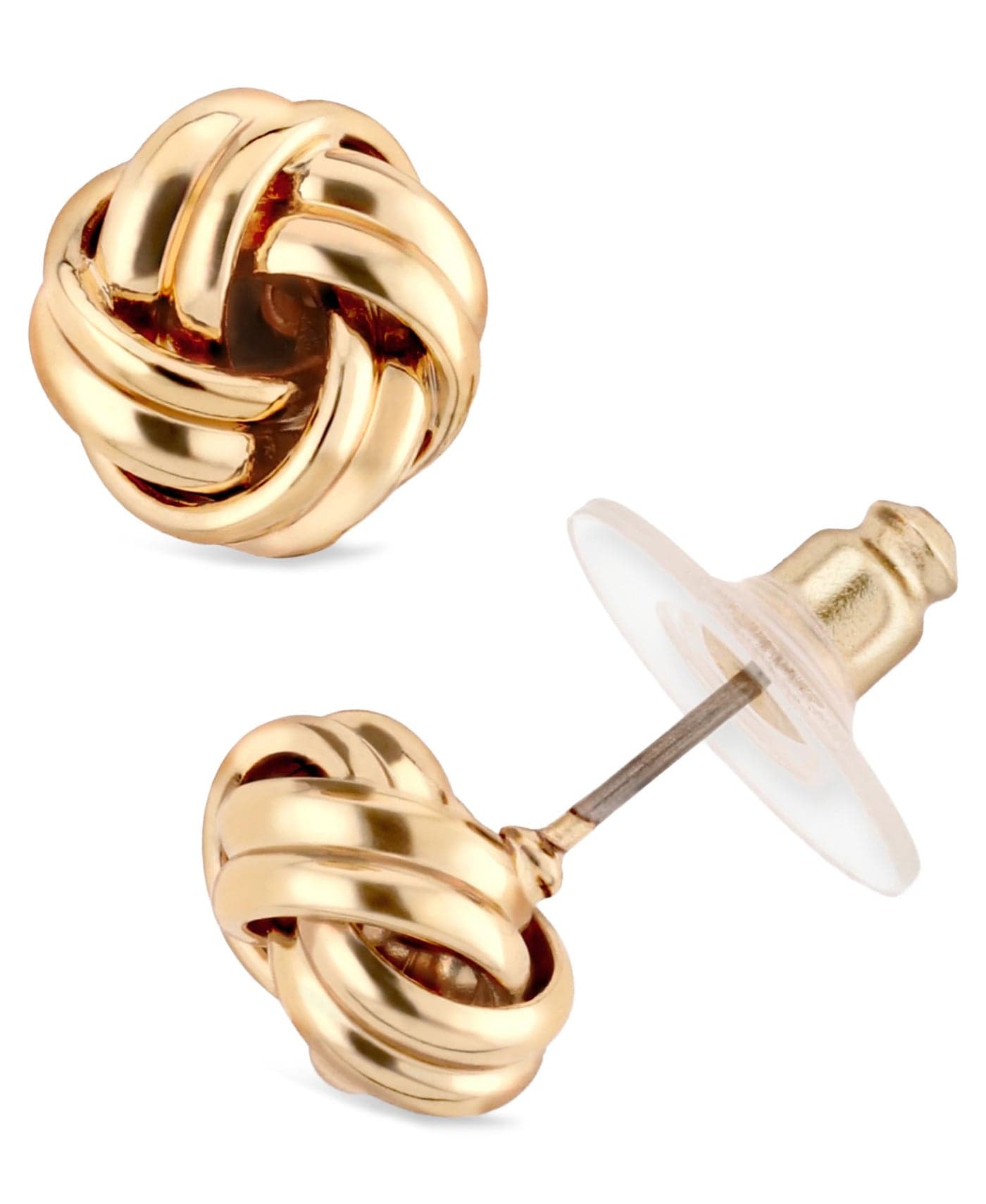 Anne Klein Women's Pierced Earrings Knot Stud, Gold, One Size