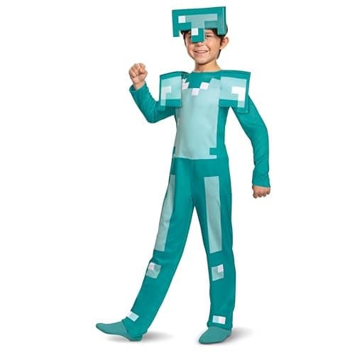 Disguise Minecraft Armor Costume Official Minecraft Kids Halloween Costume Classic Size 1012