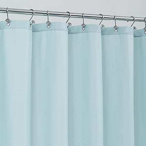 ALYVIA SPRING Stall Fabric Shower Curtain Liner Waterproof - Soft & Lightweight Small Shower Curtain with Magnets for Narrow Stall Size, Machine Washable - 36x72, Blue