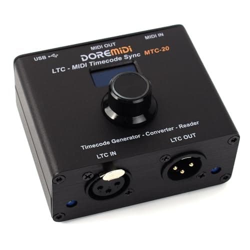 DOREMIDI LTC-MIDI Timecode Sync (MTC-20) device to synchronize MIDI timecode and SMPTE LTC timecode MTC-20