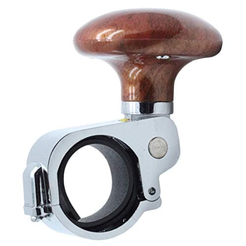 AUTUT Steering Wheel KnobUniversal Steering Wheel Knob Spinner Vehicle Power HandleSuicide Knob for Car SUV Trucks Tractors BoatsBrown