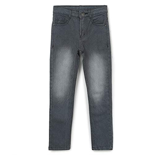 Urbano Juniors Boy's Grey Slim Fit Stretchable Jeans (junepsboy-mgrey-13-14)