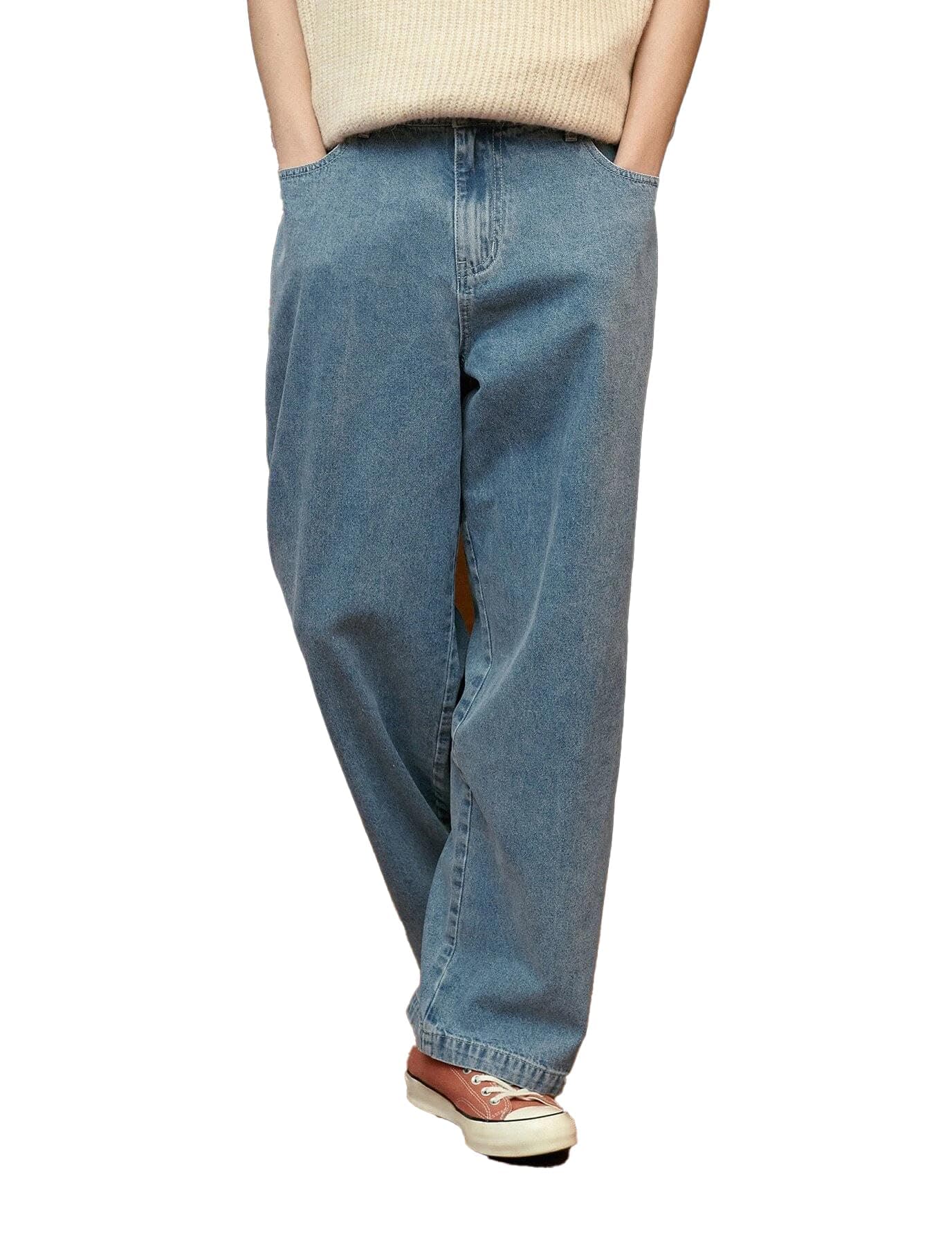 KOTTY Men's Regular Mid Rise Light Blue Jeans