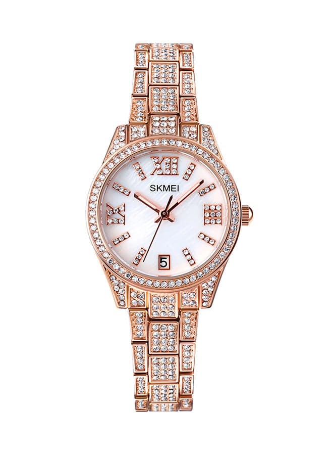 Analog Alloy Round Waterproof Wrist Watch W1741-BN