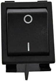 Miller 208550 Switch Rocker Dpst 16A 250Vac OnOff Blk Panel Mtg