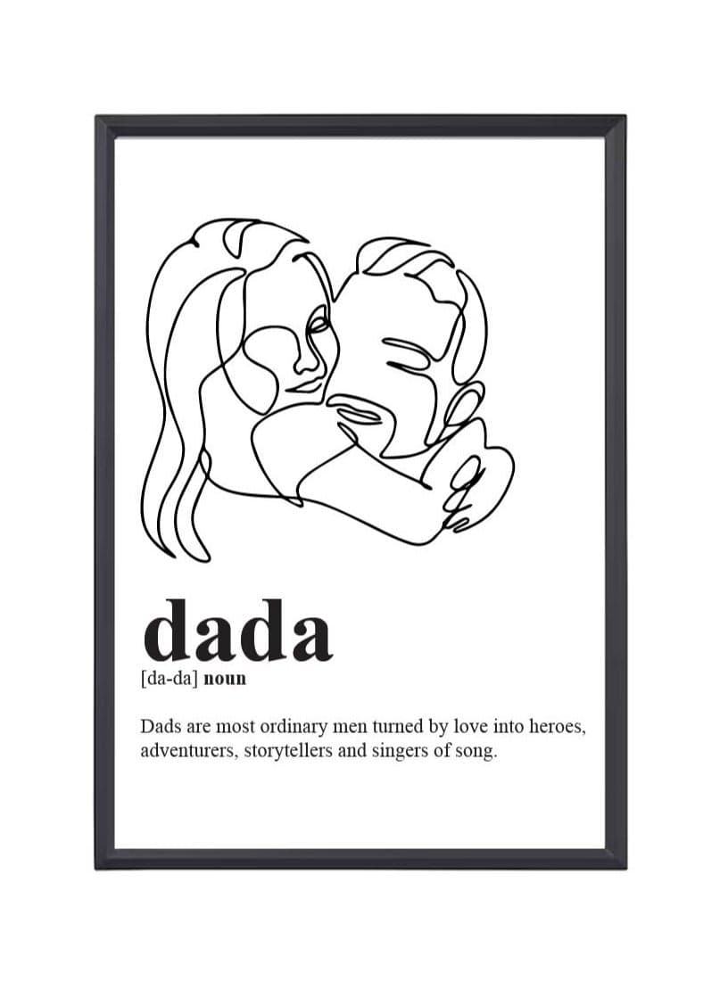 Father's Day A4 Printed Photo Frame for Dad - A4 Printed Frame for the World's Best Father - Father's Day A4 Printed Frame for Room Decor - Father's Day Wall Decoration