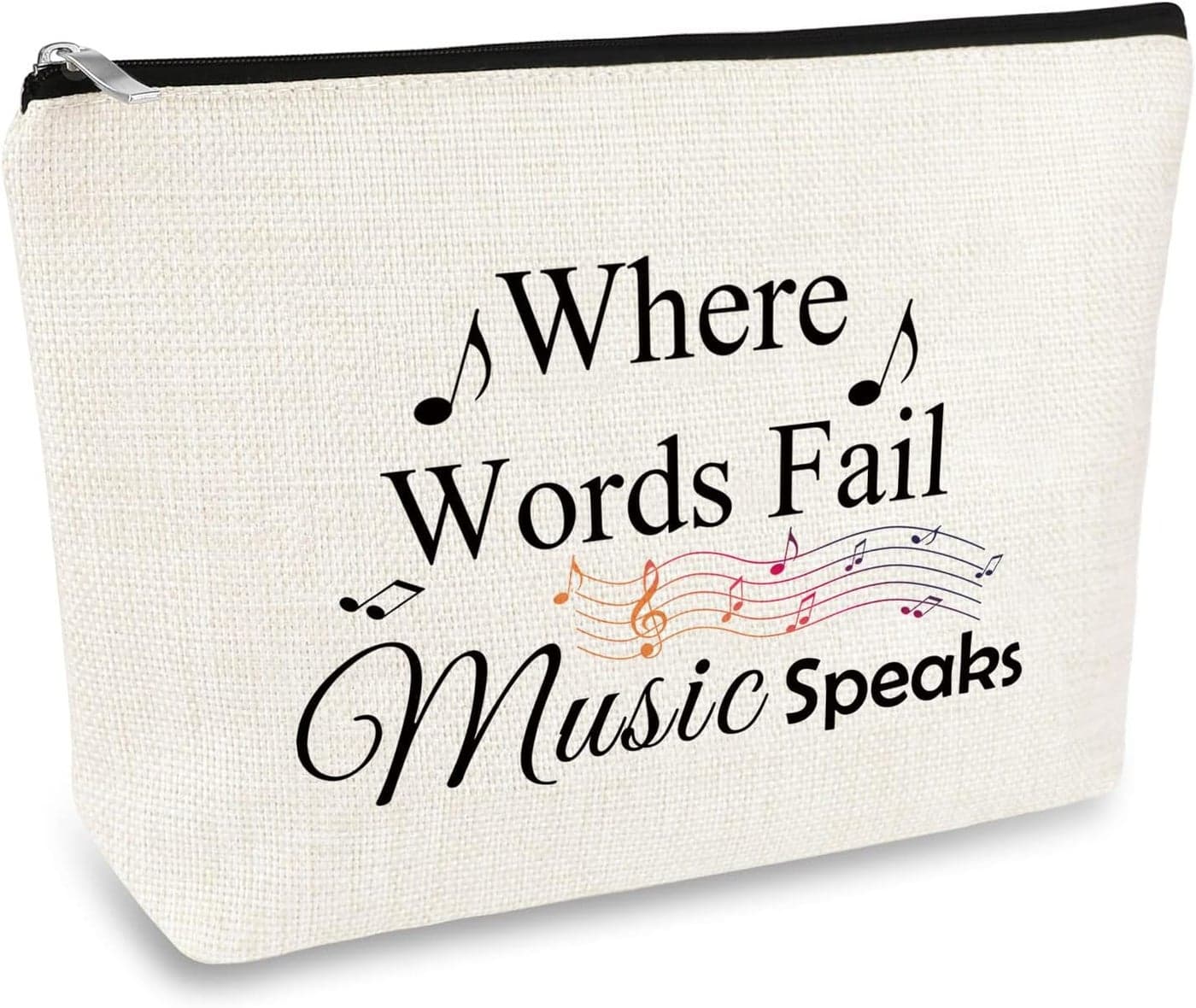 Music Gift for Women Makeup Bag Music Lover Gifts Music Teacher Gift Cosmetic Bag Music Teacher Appreciation Gift Thank You Gift for Music Teacher Student Musicians Birthday Christmas Gift Travel Bag
