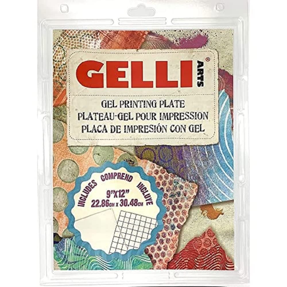 Gelli Arts Gel Printing Plate 9 X 12 Reusable Gel Printing Plate Printmaking Supplies Monoprinting at Home Arts and Crafts