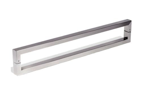 16 Inch Length Stainless Steel Door Handles Brushed Nickel Satin Finish Modern Front Door Handle Pulls for Glass Wood Fiberglass Exterior Interior Doors Sliding Doors Barn Square Rectangular Bar