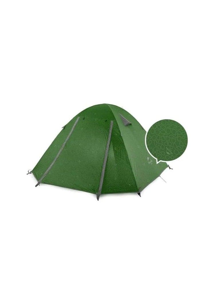 aluminum pole tent with new material embossed design 3 man Forest green