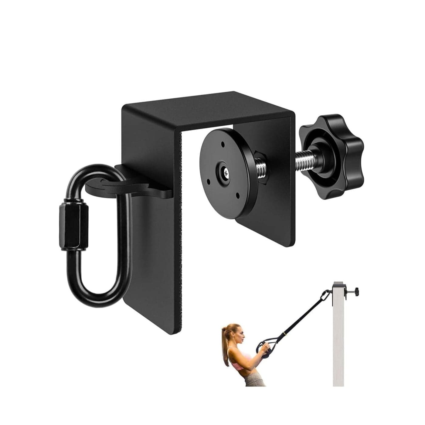 Heavy Duty Door Anchor for Resistance Bands Suspension Training Sturdy Metal Construction Fit for Door Top Side and Bottom